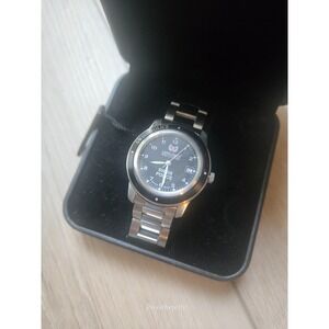 Landjager Watch Mens Swiss Police Rural Policeman Black Dial Quartz Date Swiss